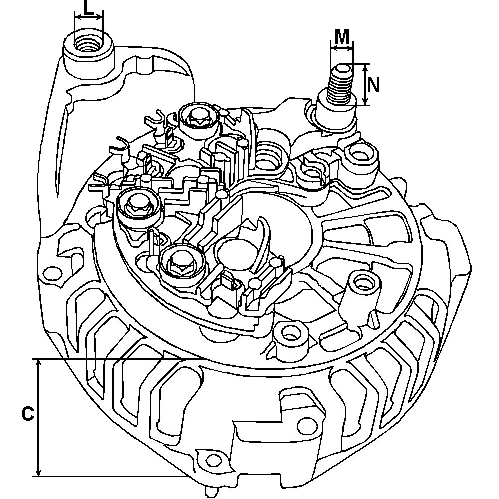 Ilustracja F 032 335 257 HC-CARGO prostownik alternatora