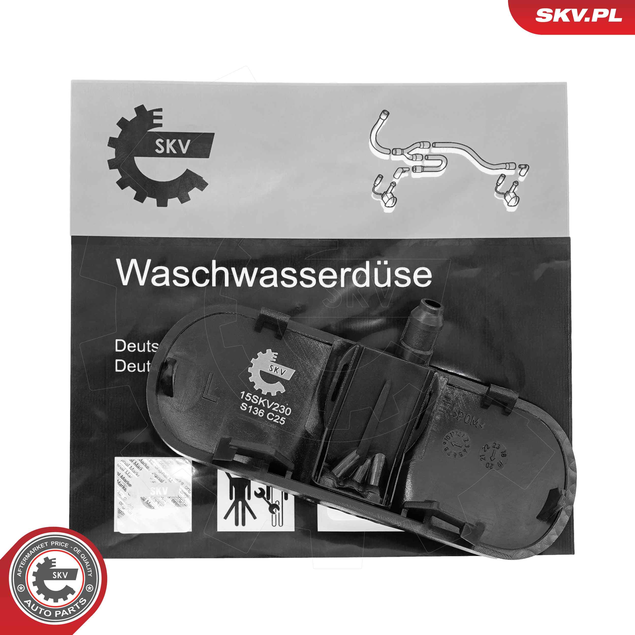 Ilustracja 15SKV230 ESEN SKV dysza spryskiwacza, czyszczenie szyb