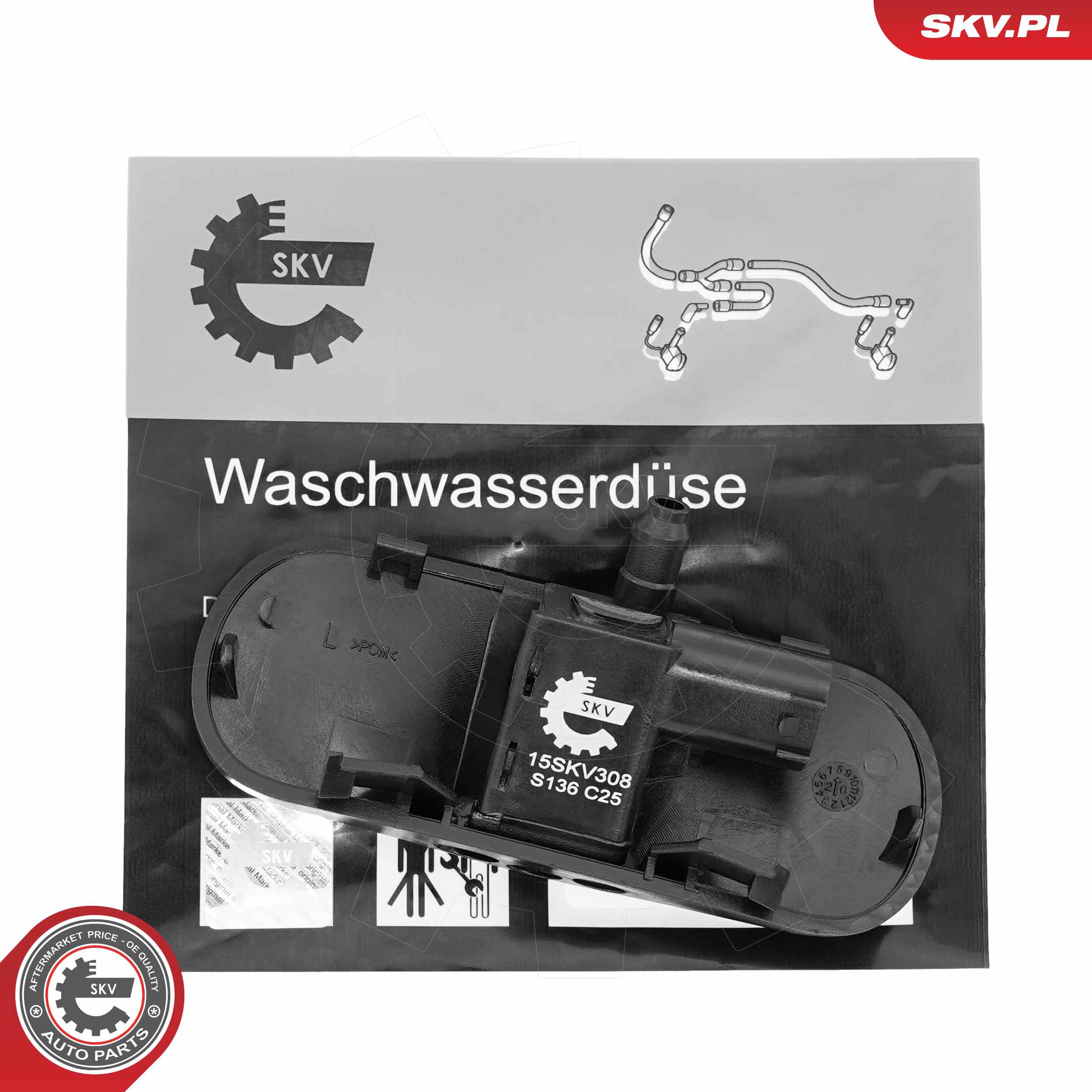 Ilustracja 15SKV308 ESEN SKV dysza spryskiwacza, czyszczenie szyb