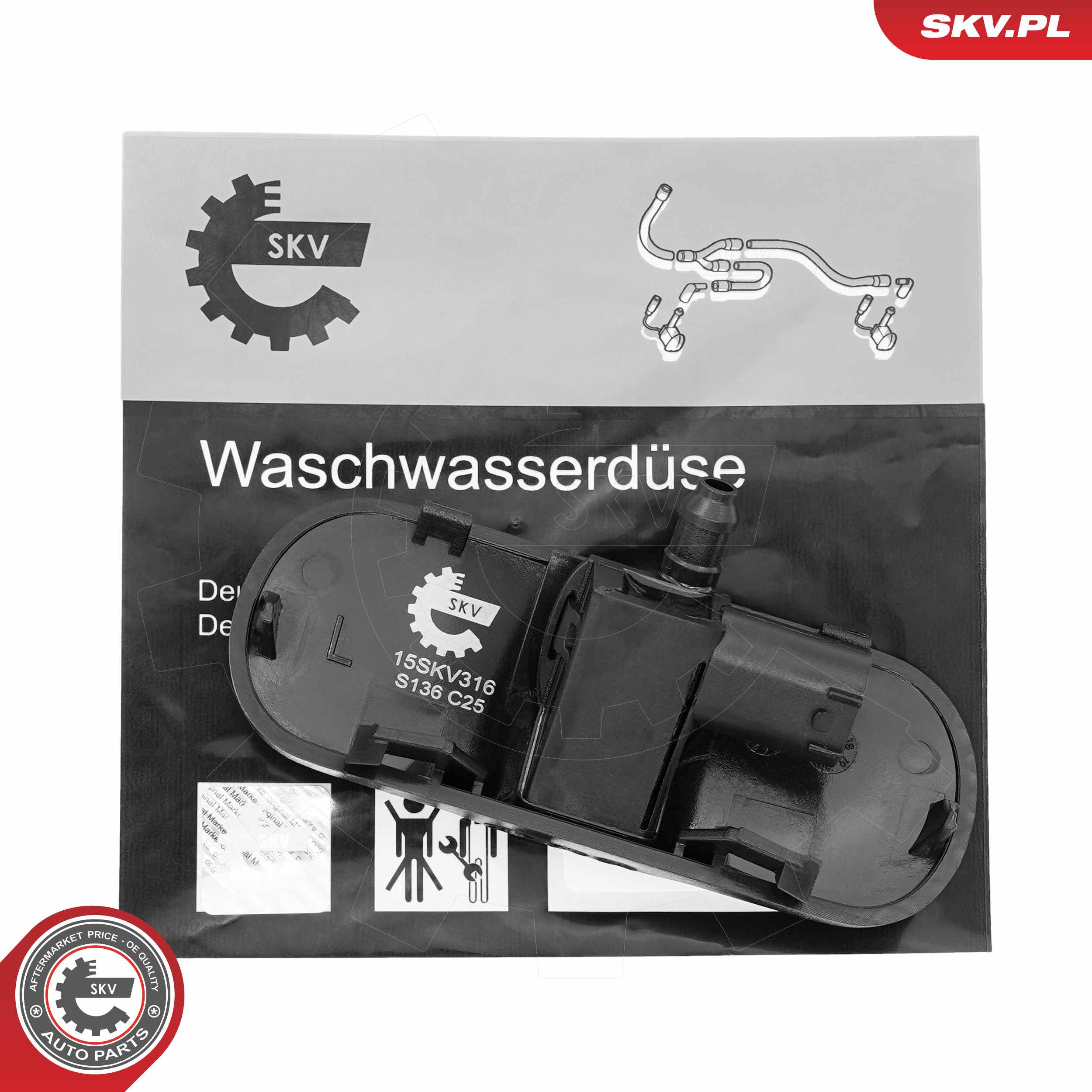 Ilustracja 15SKV316 ESEN SKV dysza spryskiwacza, czyszczenie szyb