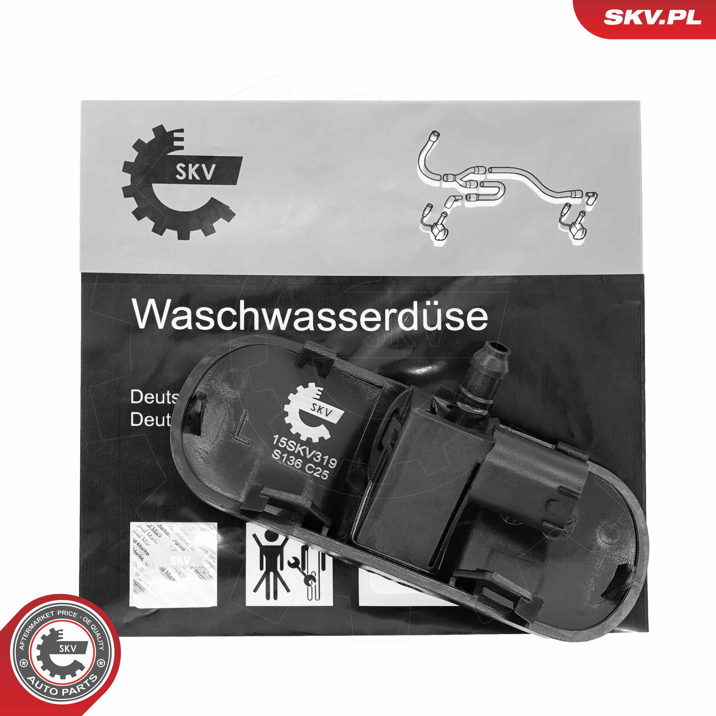 Ilustracja 15SKV319 ESEN SKV dysza spryskiwacza, czyszczenie szyb