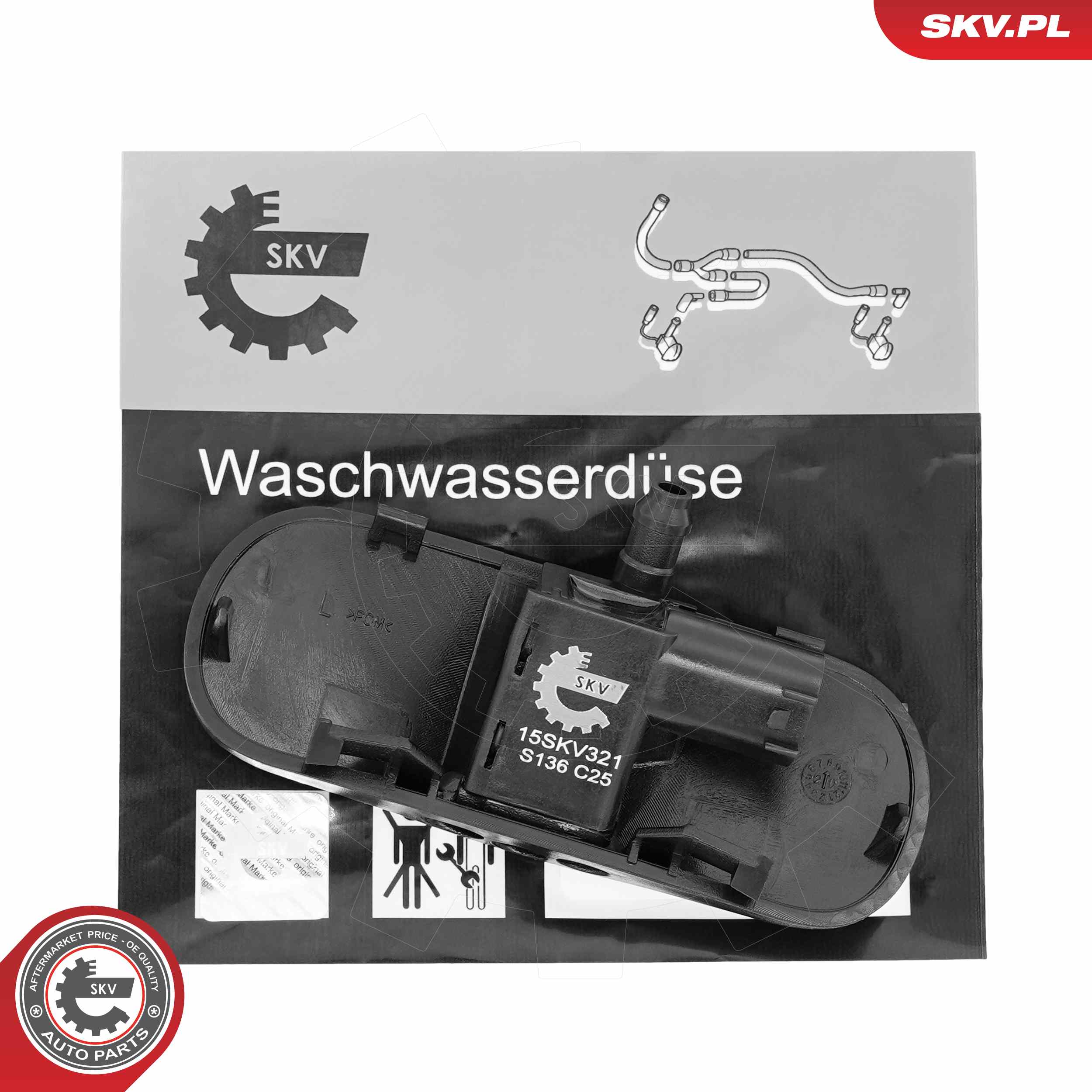 Ilustracja 15SKV321 ESEN SKV dysza spryskiwacza, czyszczenie szyb