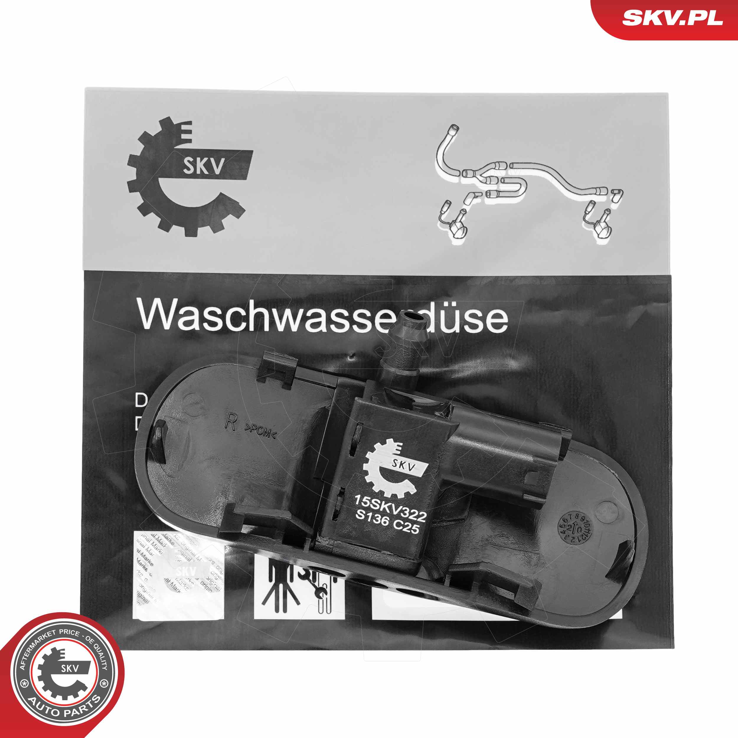Ilustracja 15SKV322 ESEN SKV dysza spryskiwacza, czyszczenie szyb