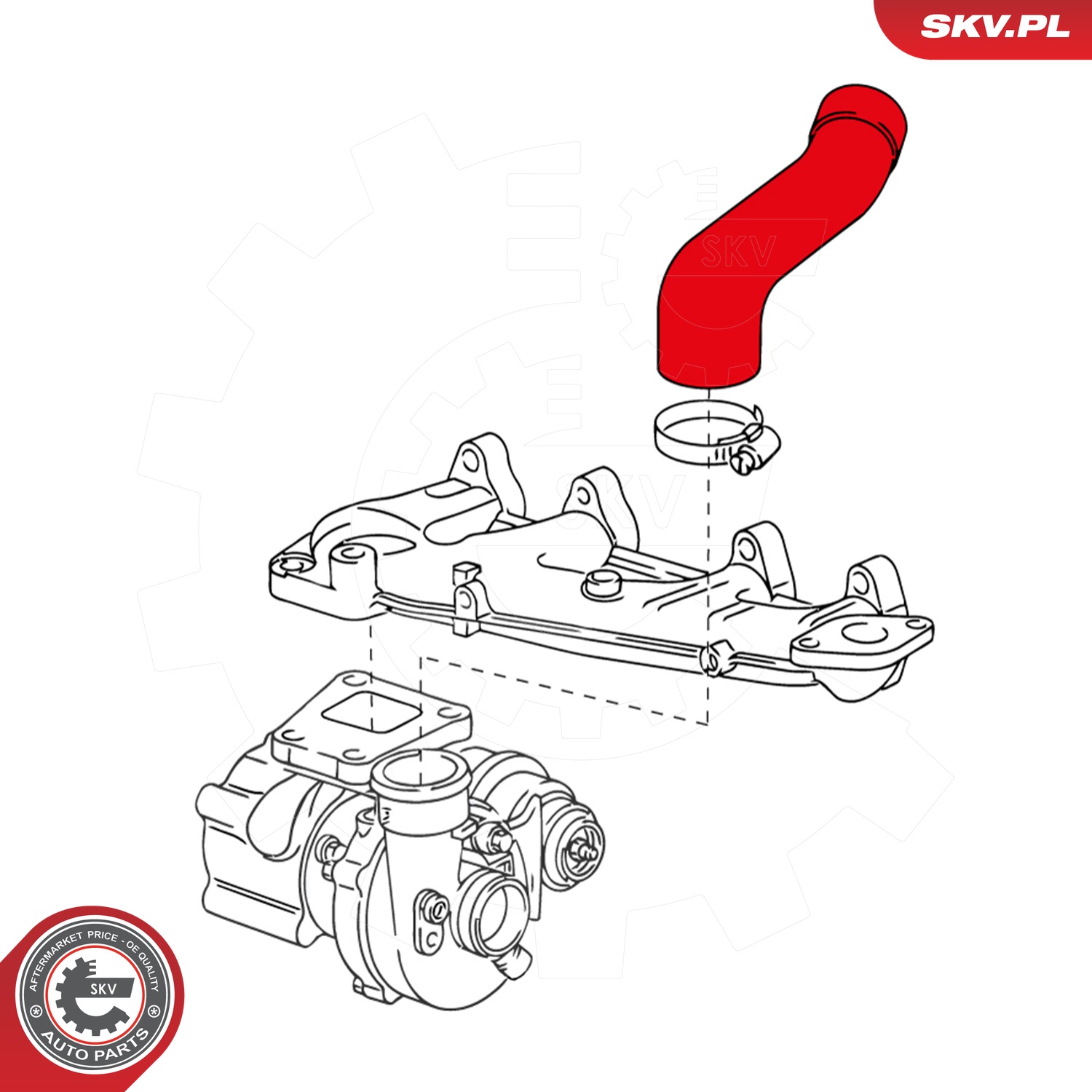 Ilustracja 24SKV717 ESEN SKV przewód powietrza doładowującego