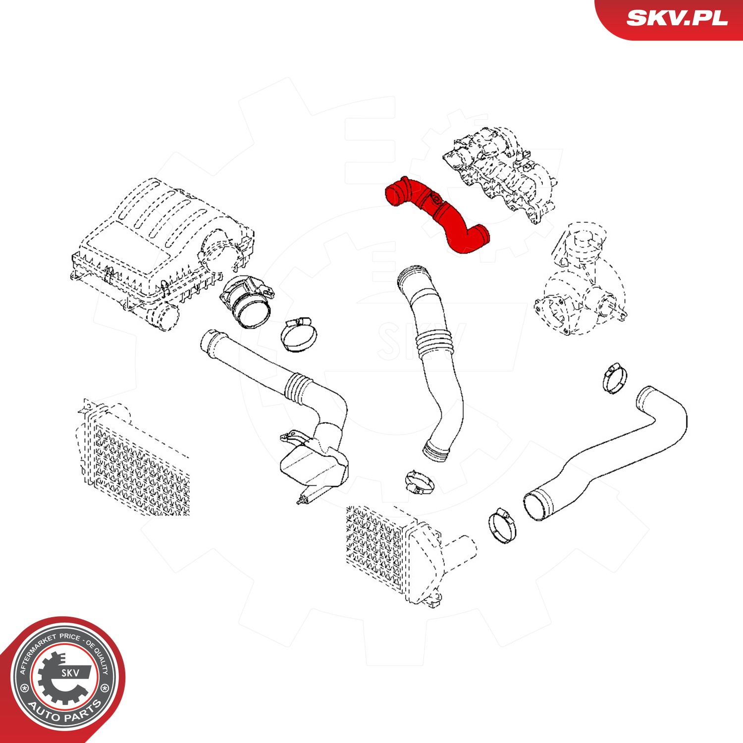 Ilustracja 24SKV898 ESEN SKV przewód powietrza doładowującego