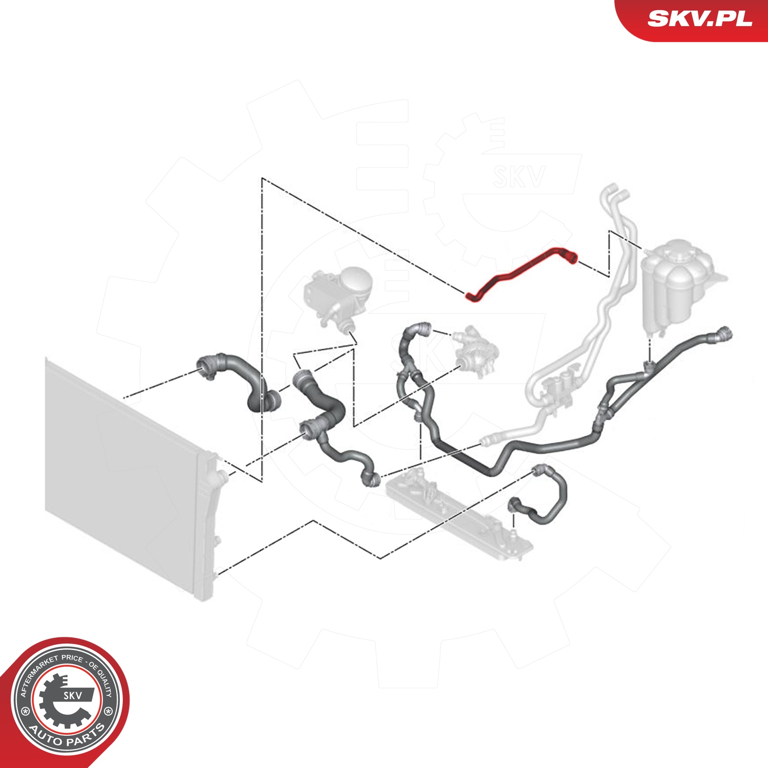 Ilustracja 43SKV631 ESEN SKV przewód elastyczny chłodnicy