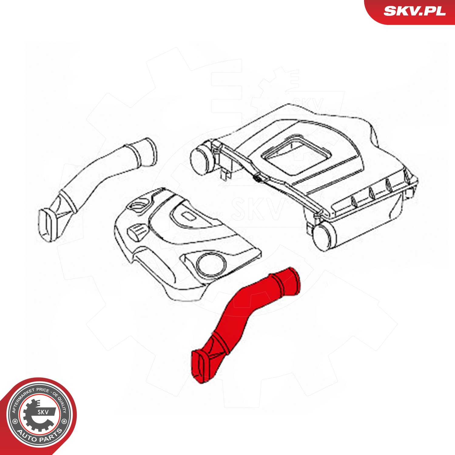 Ilustracja 43SKV919 ESEN SKV przewód ssący, filtr powietrza