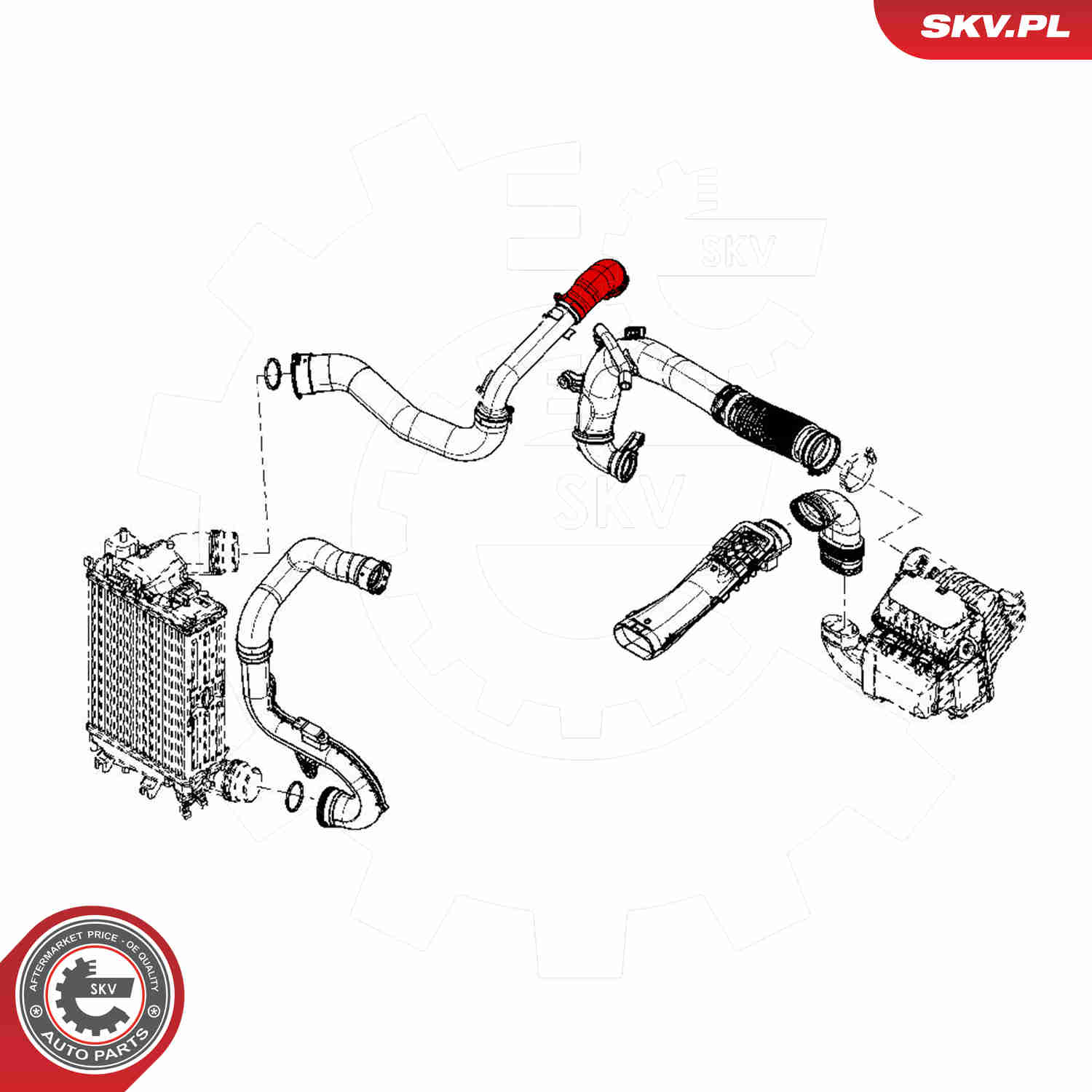 Ilustracja 43SKV216 ESEN SKV przewód powietrza doładowującego