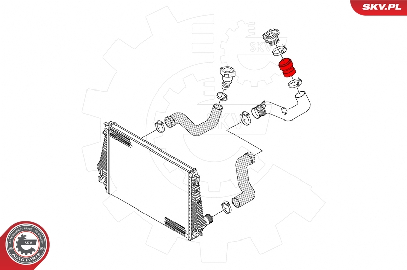 Ilustracja 43SKV394 ESEN SKV przewód powietrza doładowującego