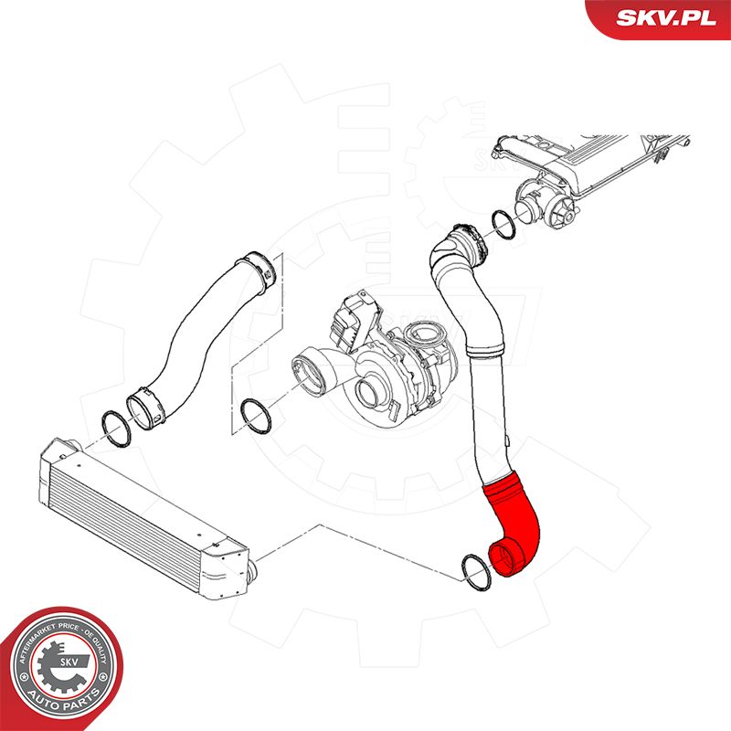 Ilustracja 43SKV484 ESEN SKV przewód powietrza doładowującego
