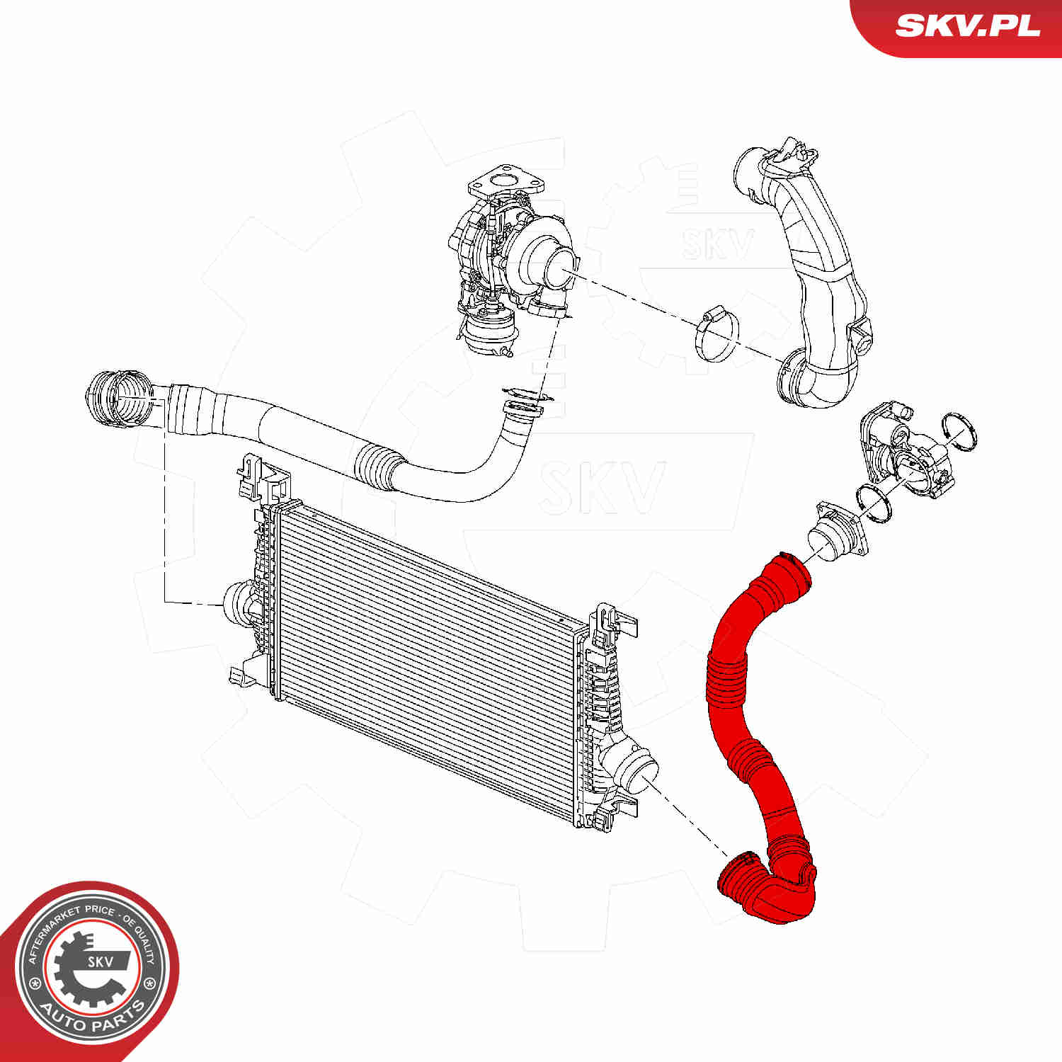 Ilustracja 43SKV496 ESEN SKV przewód powietrza doładowującego