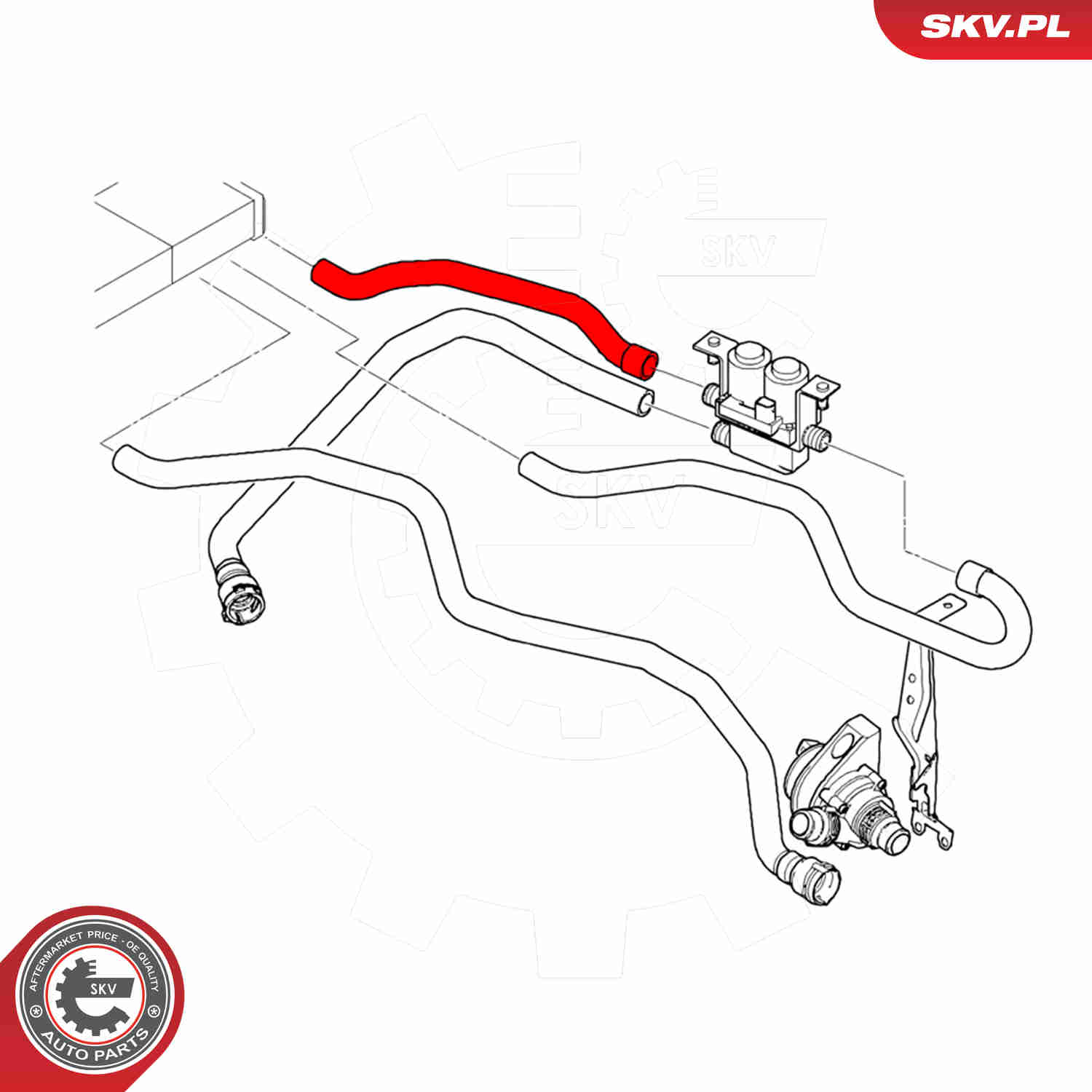 Ilustracja 43SKV645 ESEN SKV przewód elastyczny chłodnicy