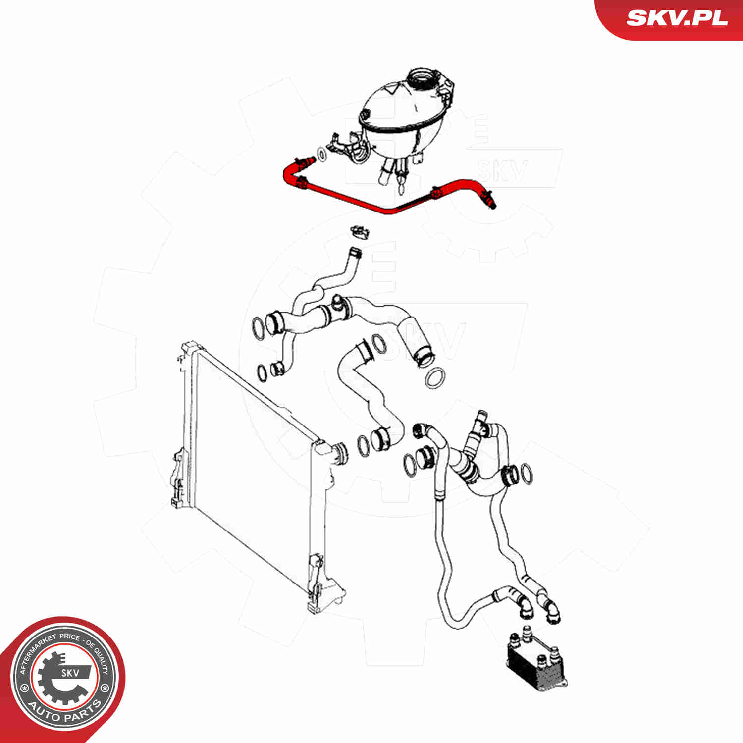 Ilustracja 43SKV621 ESEN SKV przewód elastyczny chłodnicy