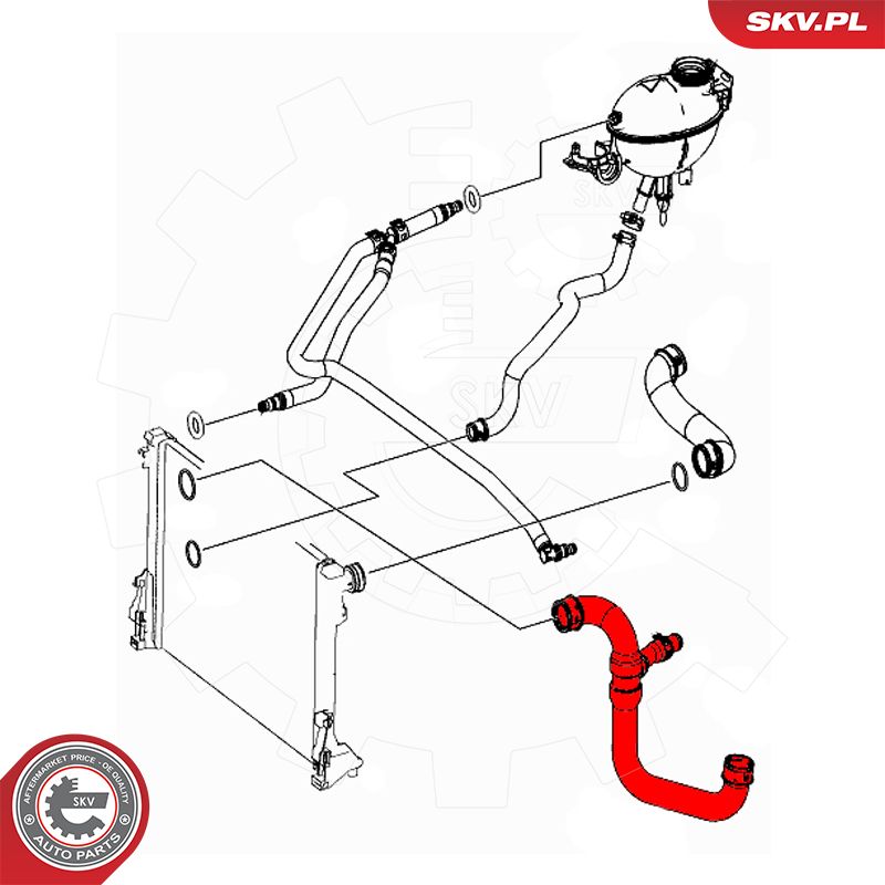 Ilustracja 43SKV624 ESEN SKV przewód elastyczny chłodnicy