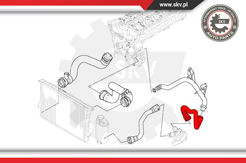 Ilustracja 43SKV638 ESEN SKV przewód elastyczny chłodnicy