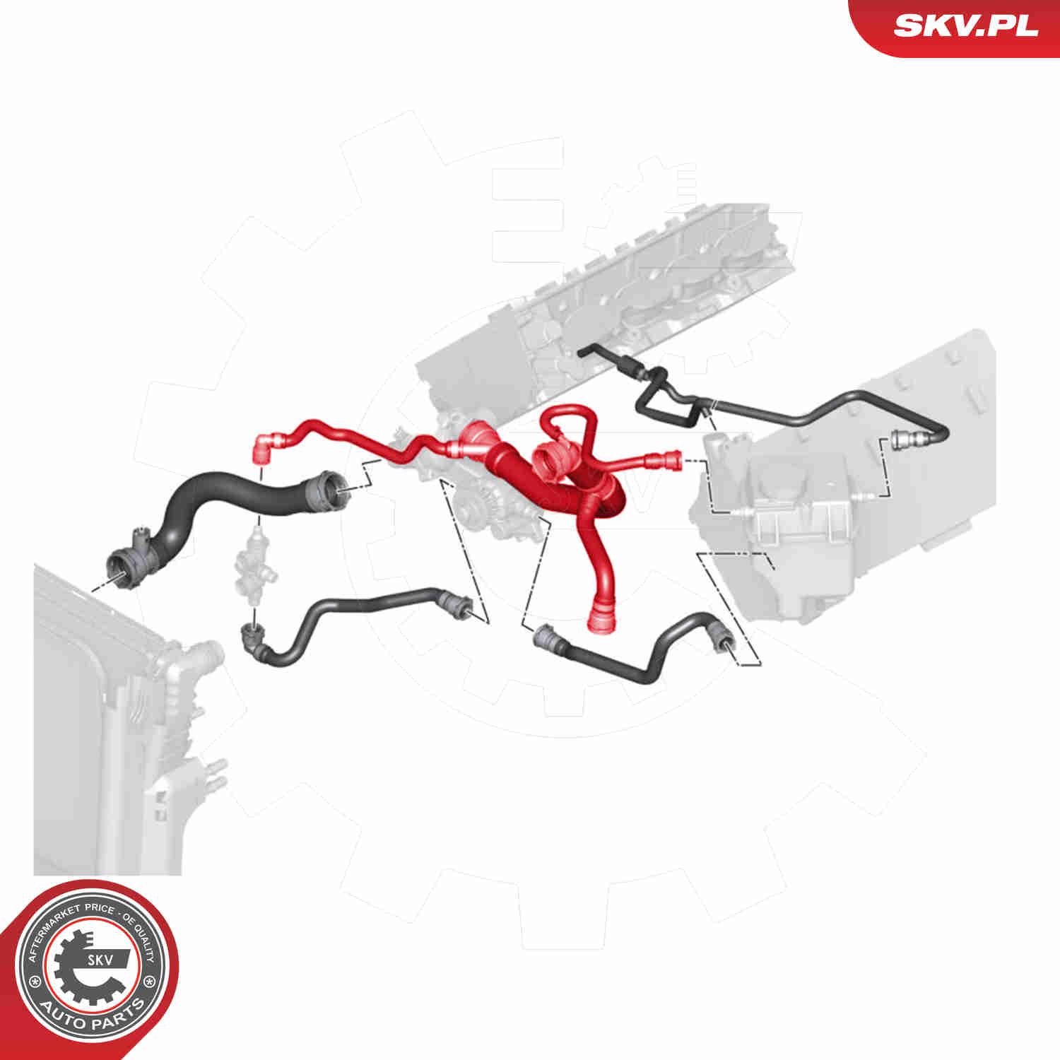 Ilustracja 43SKV705 ESEN SKV przewód elastyczny chłodnicy