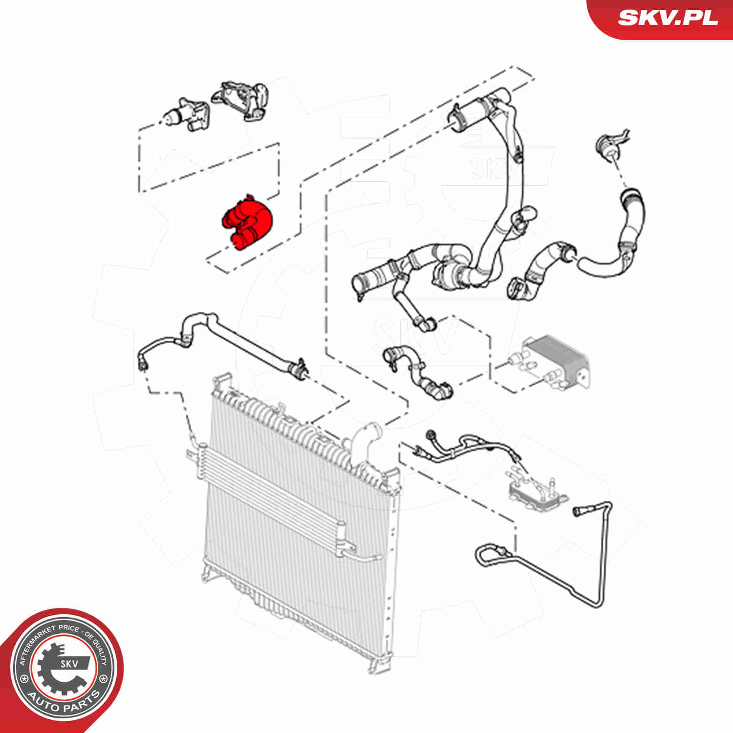Ilustracja 54SKV168 ESEN SKV przewód elastyczny chłodnicy