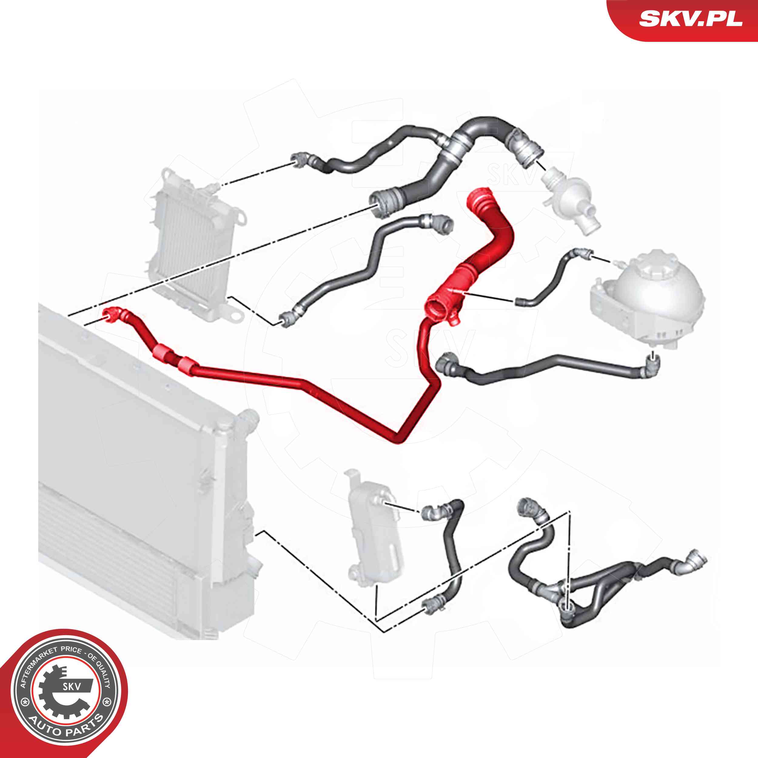 Ilustracja 54SKV768 ESEN SKV przewód elastyczny chłodnicy
