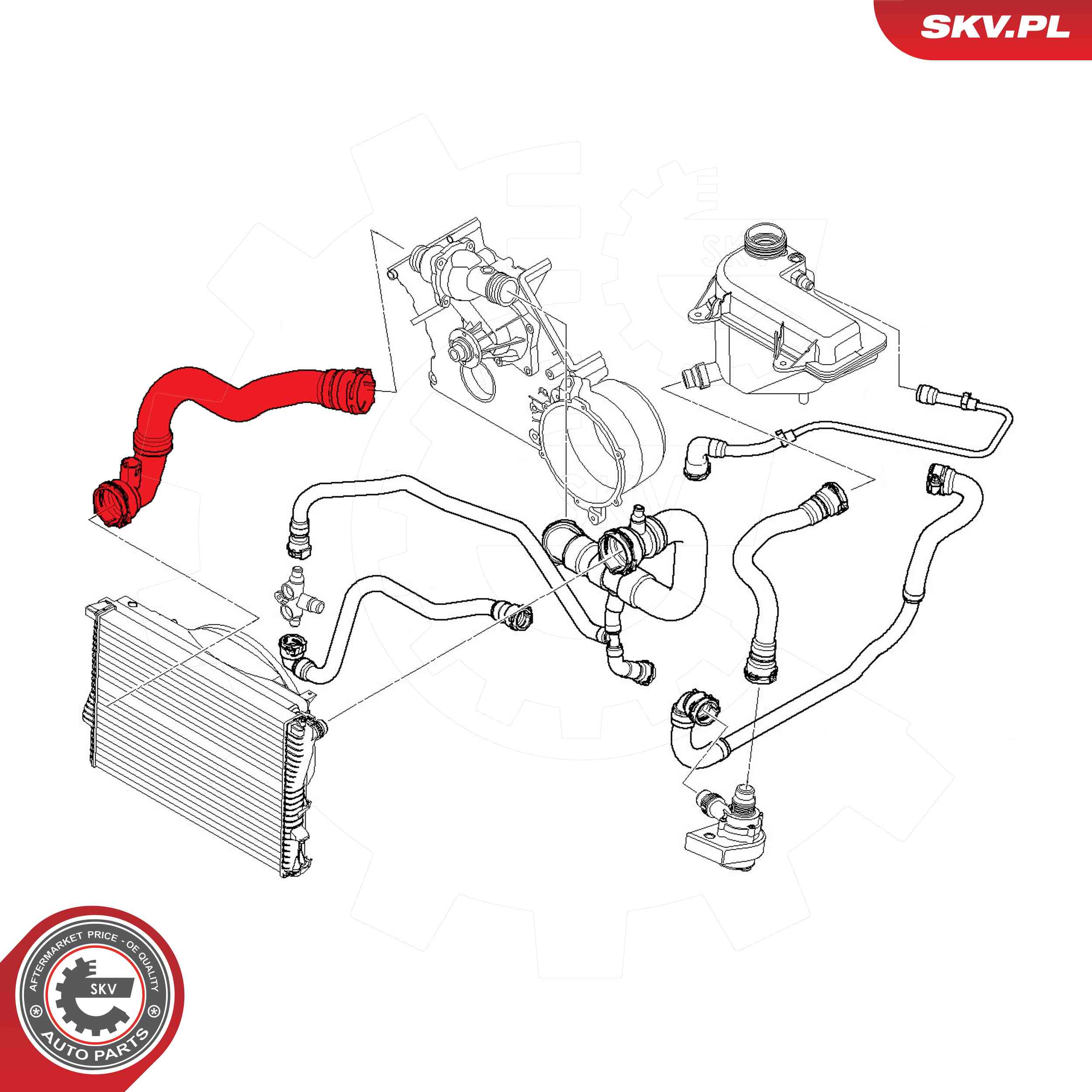 Ilustracja 54SKV772 ESEN SKV przewód elastyczny chłodnicy