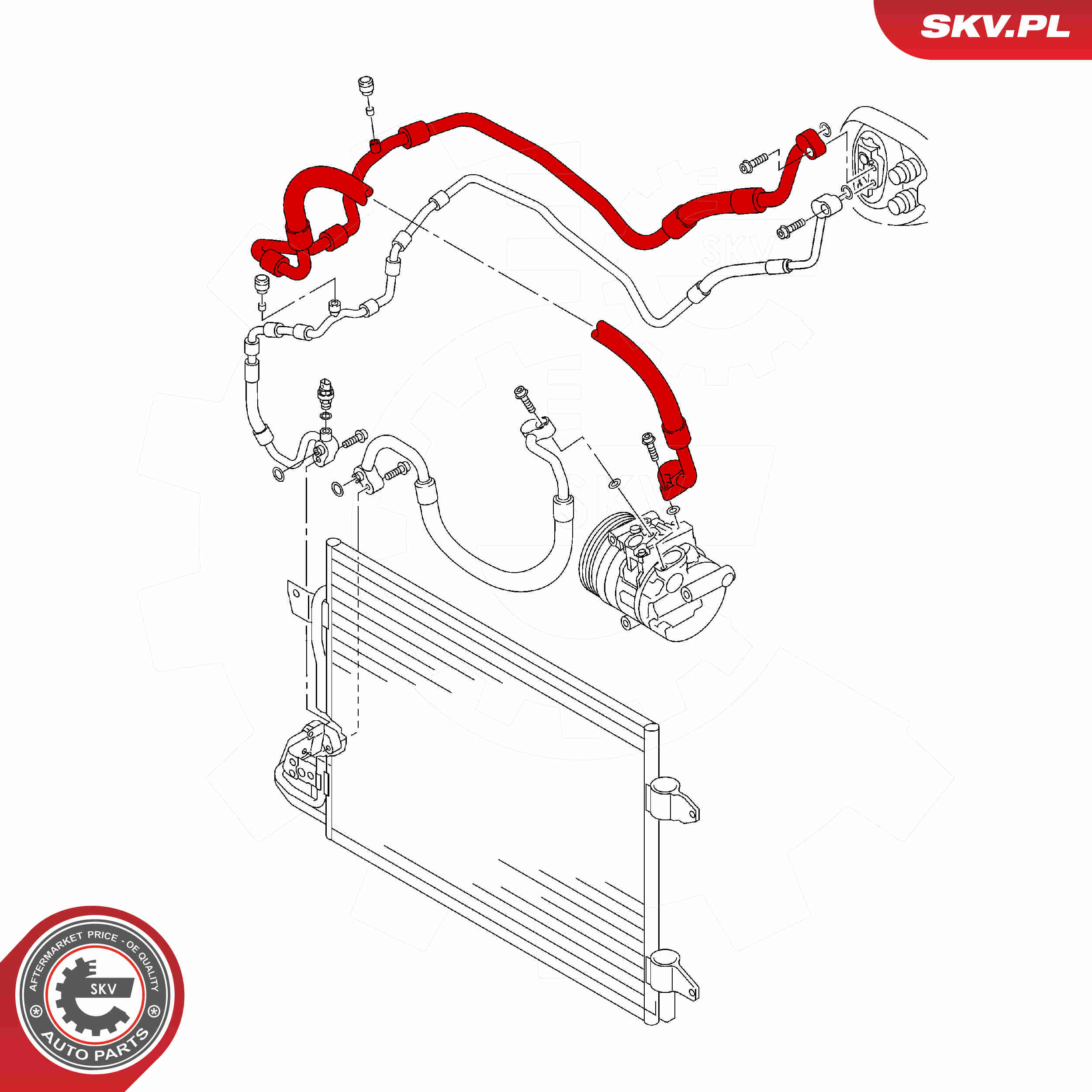 Ilustracja 87SKV854 ESEN SKV linia wysokiego ciśnienia, Klimatyzacja