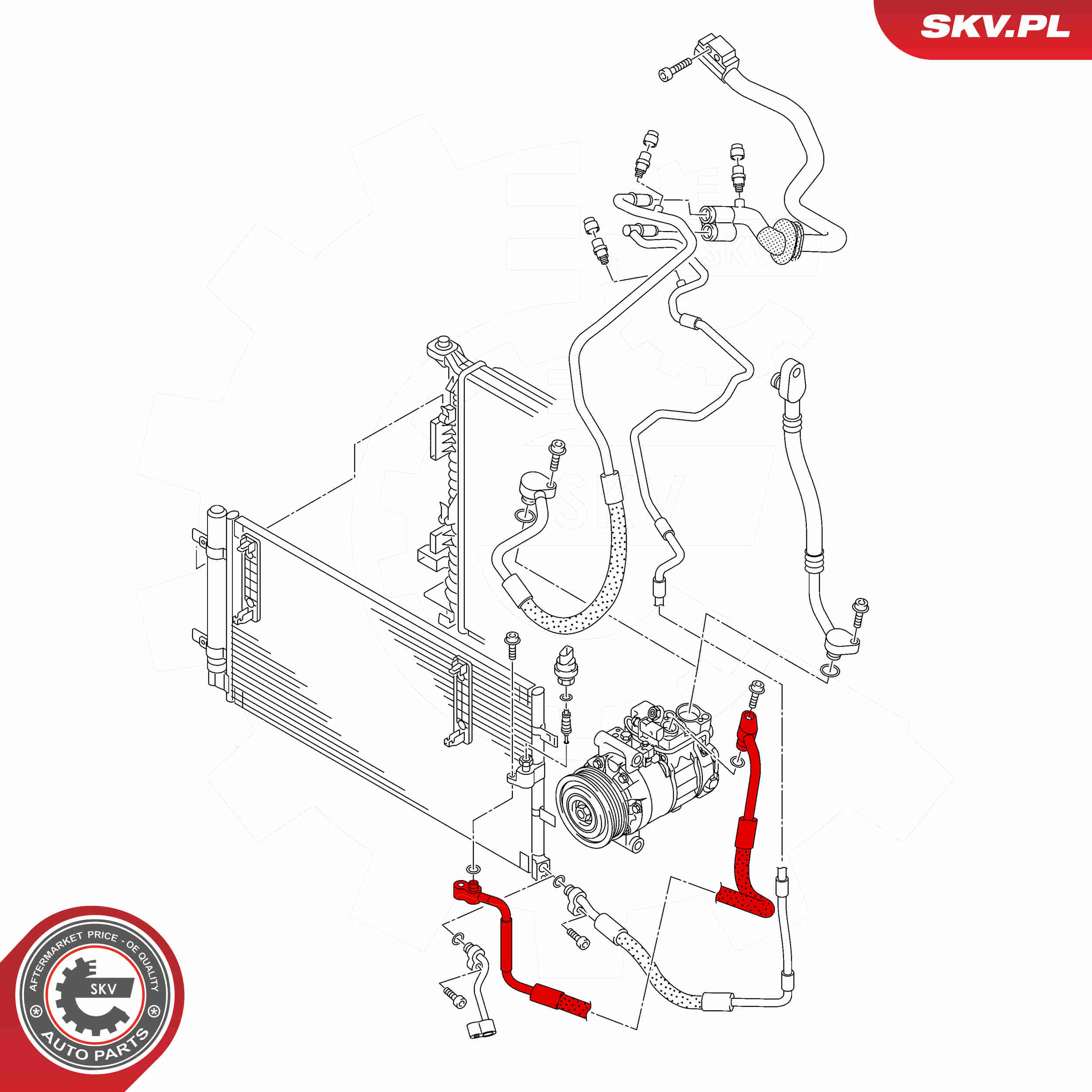 Ilustracja 87SKV863 ESEN SKV linia wysokiego ciśnienia, Klimatyzacja