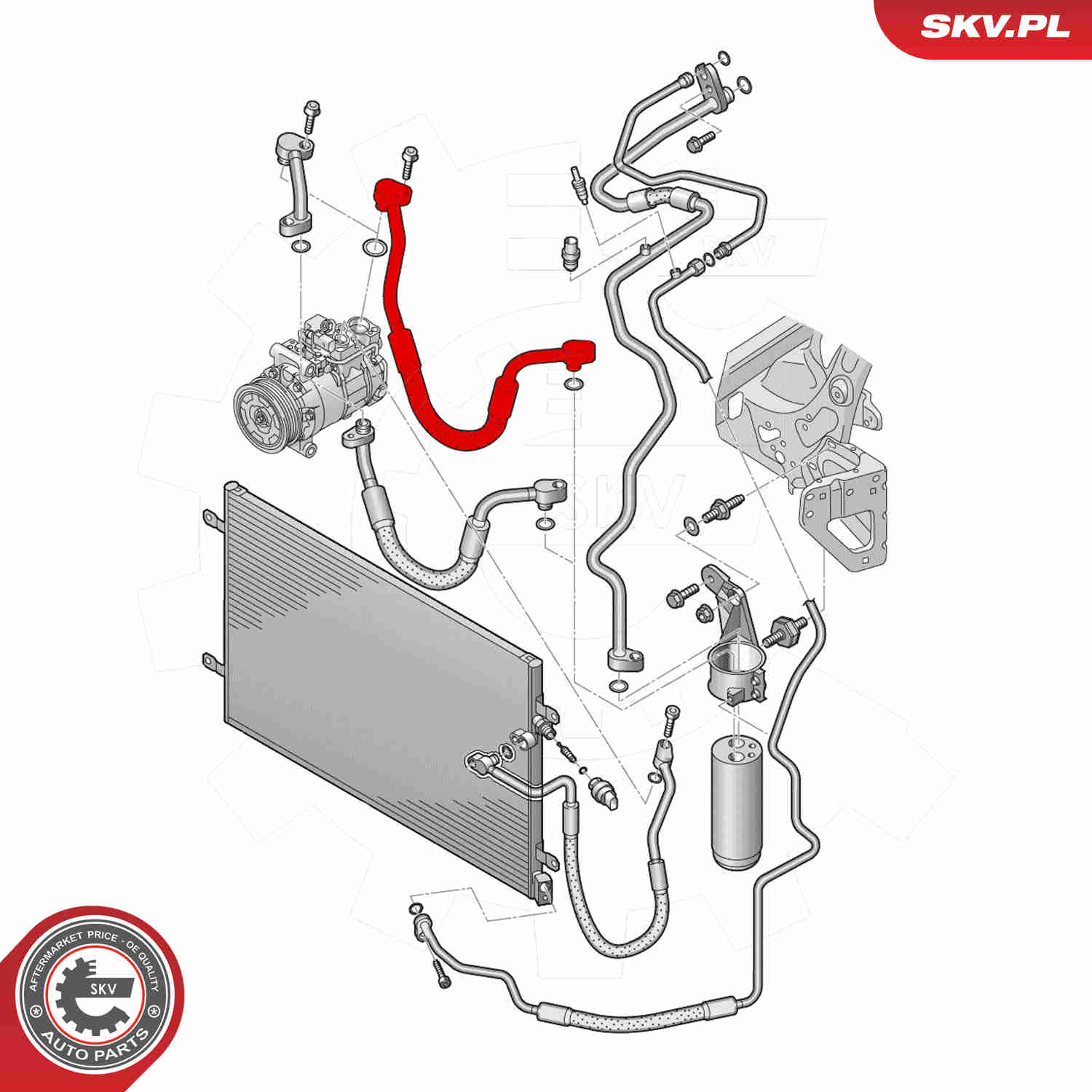 Ilustracja 87SKV862 ESEN SKV linia wysokiego ciśnienia, Klimatyzacja