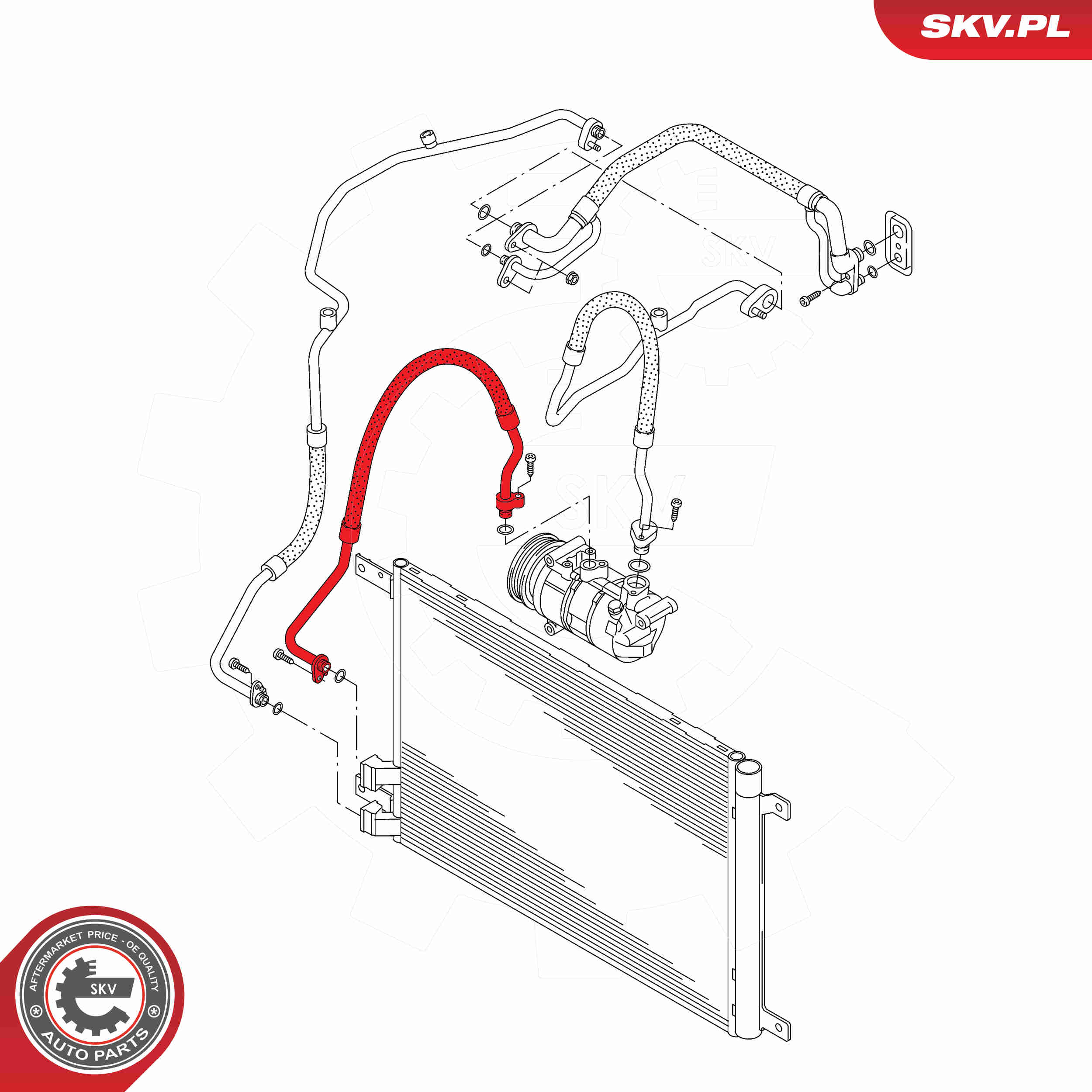 Ilustracja 87SKV822 ESEN SKV linia wysokiego ciśnienia, Klimatyzacja