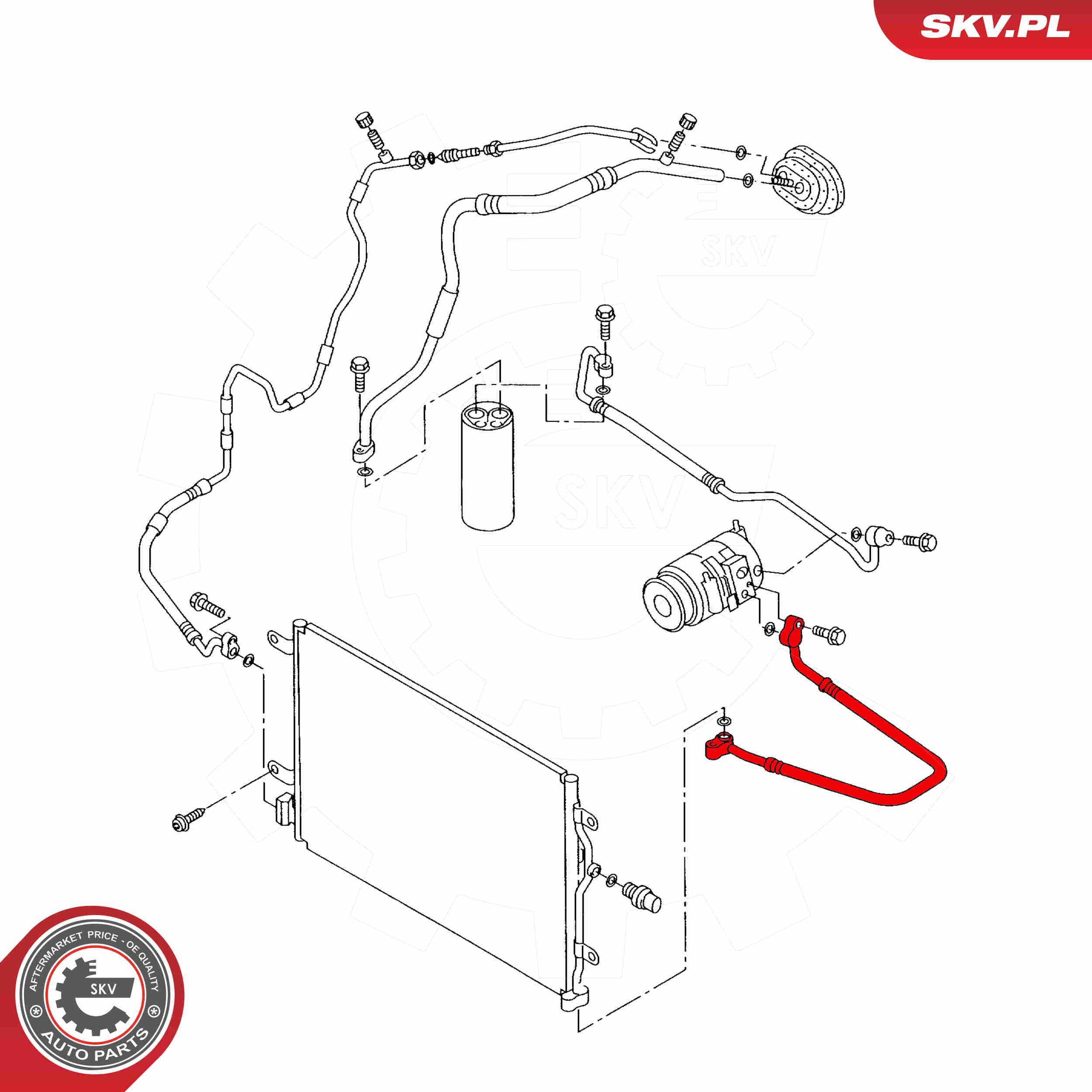 Ilustracja 87SKV827 ESEN SKV linia wysokiego ciśnienia, Klimatyzacja