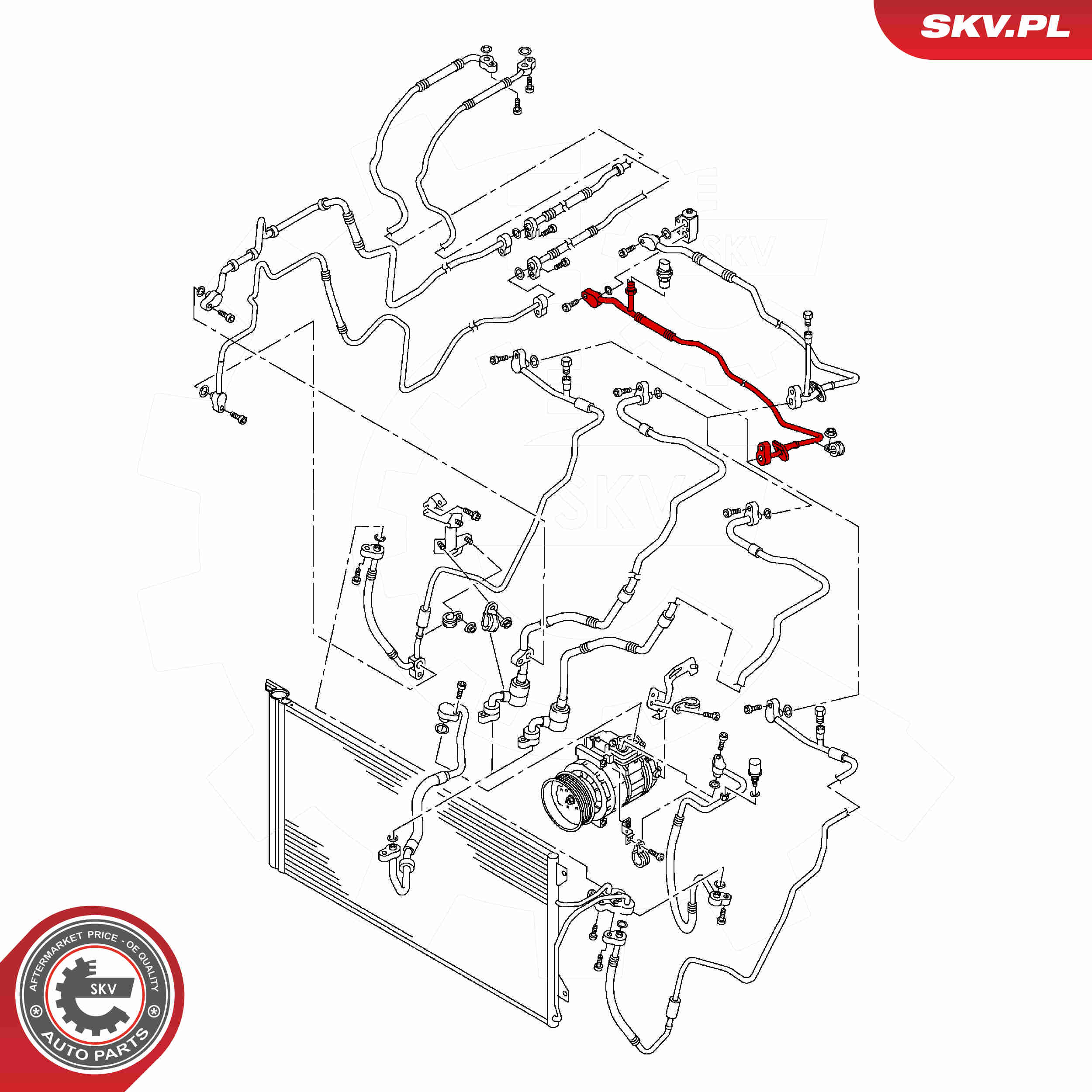 Ilustracja 87SKV828 ESEN SKV linia wysokiego ciśnienia, Klimatyzacja