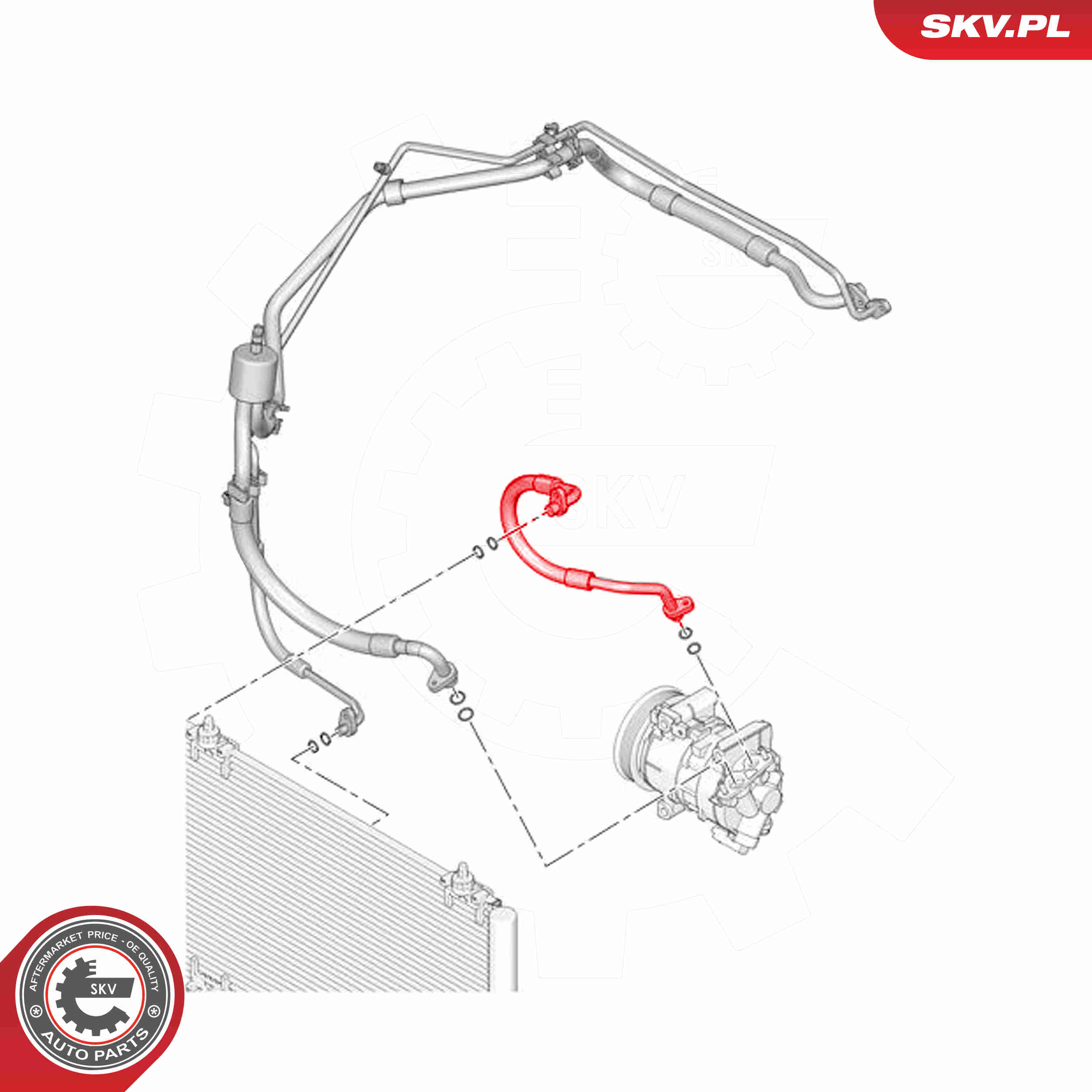 Ilustracja 87SKV833 ESEN SKV linia wysokiego ciśnienia, Klimatyzacja