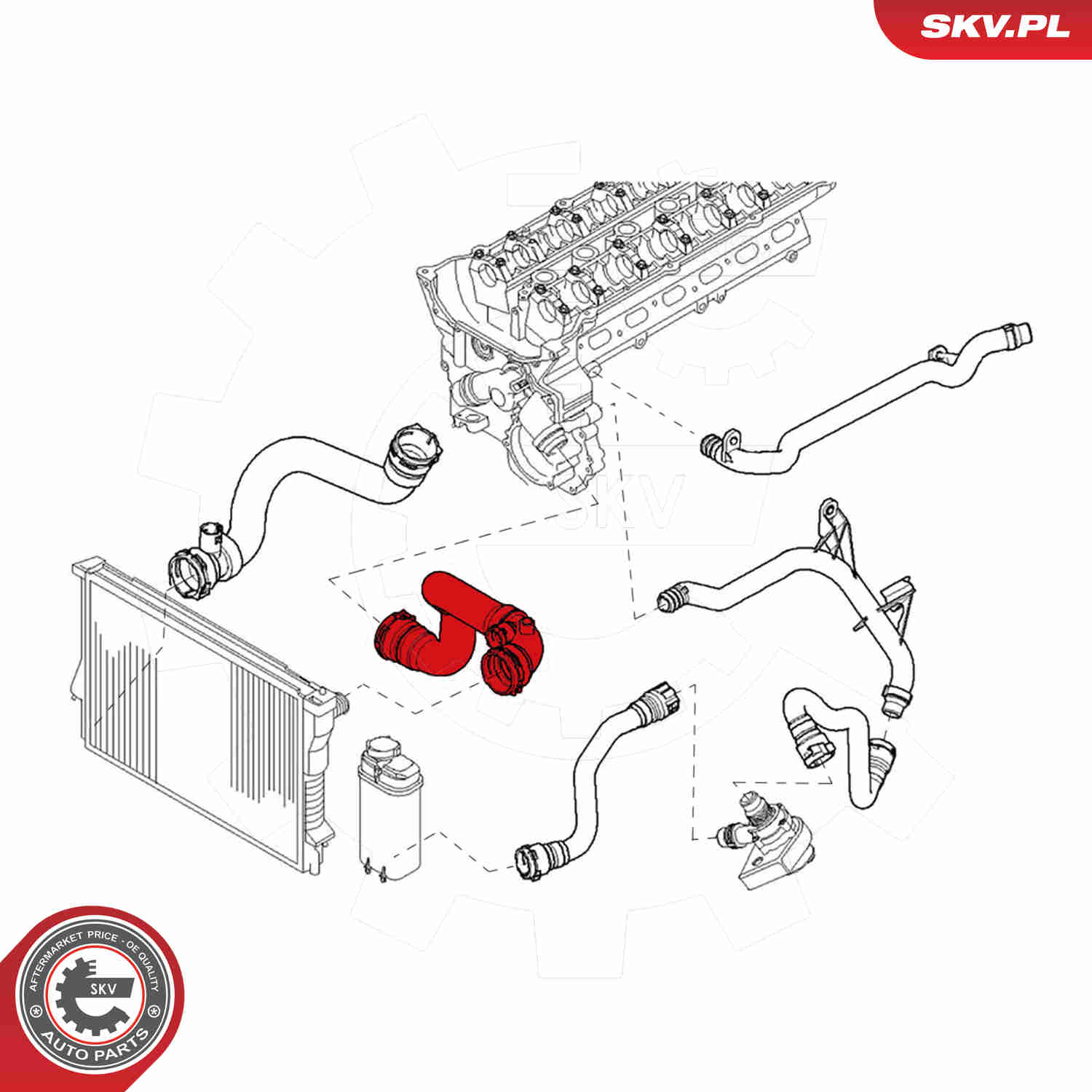 Ilustracja 24SKV257 ESEN SKV przewód elastyczny chłodnicy