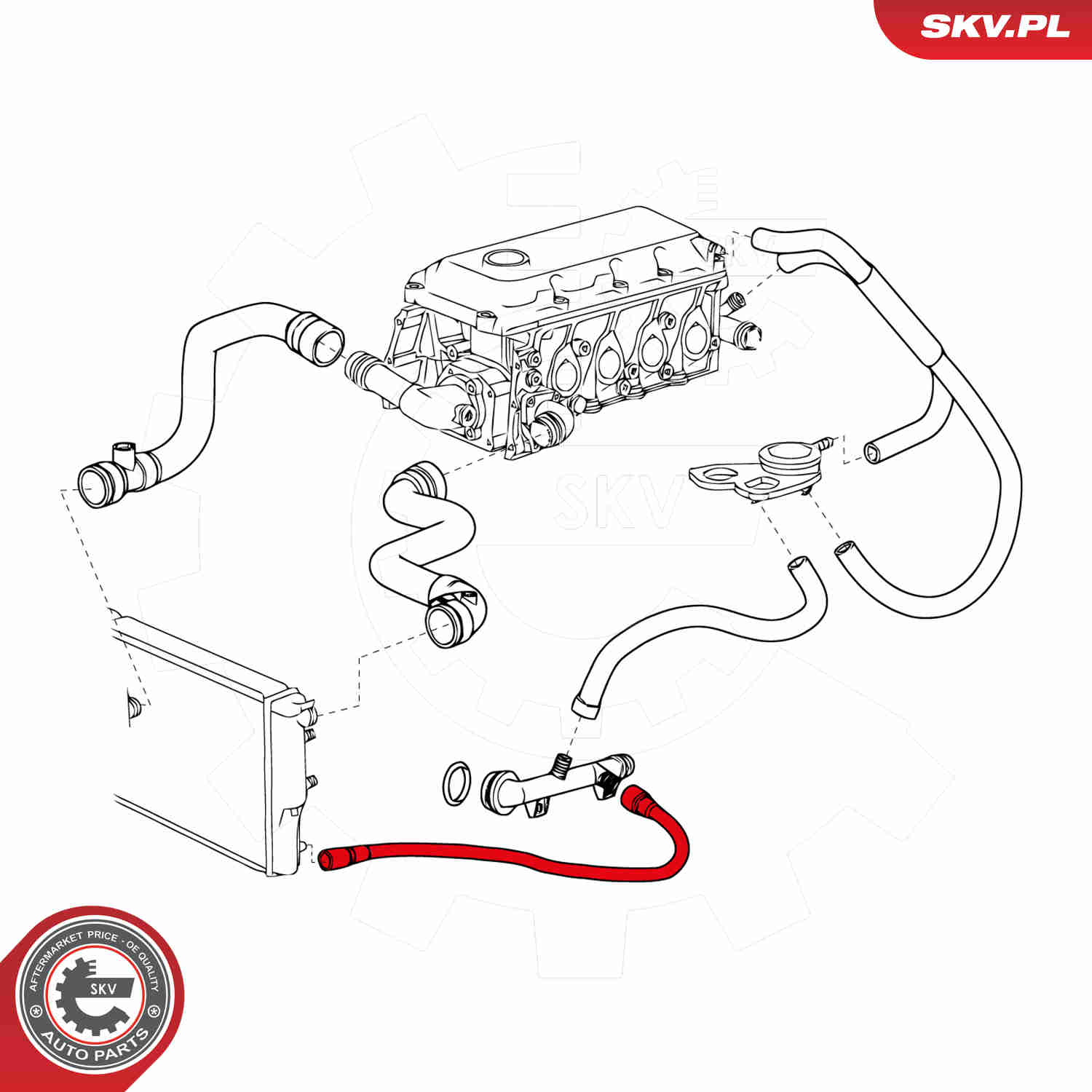 Ilustracja 24SKV275 ESEN SKV przewód elastyczny chłodnicy