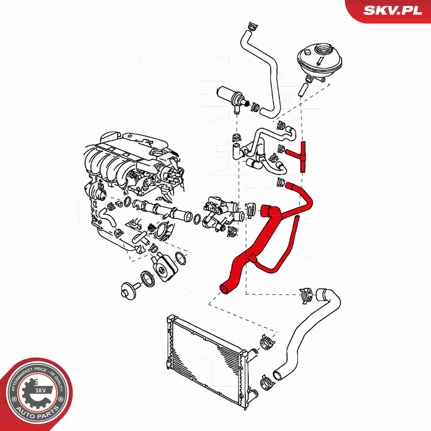 Ilustracja 24SKV375 ESEN SKV przewód elastyczny chłodnicy
