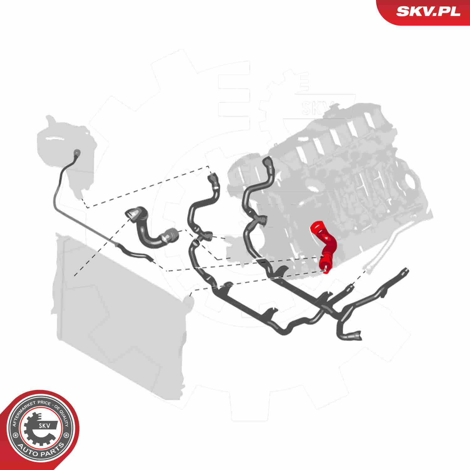 Ilustracja 24SKV385 ESEN SKV przewód elastyczny chłodnicy