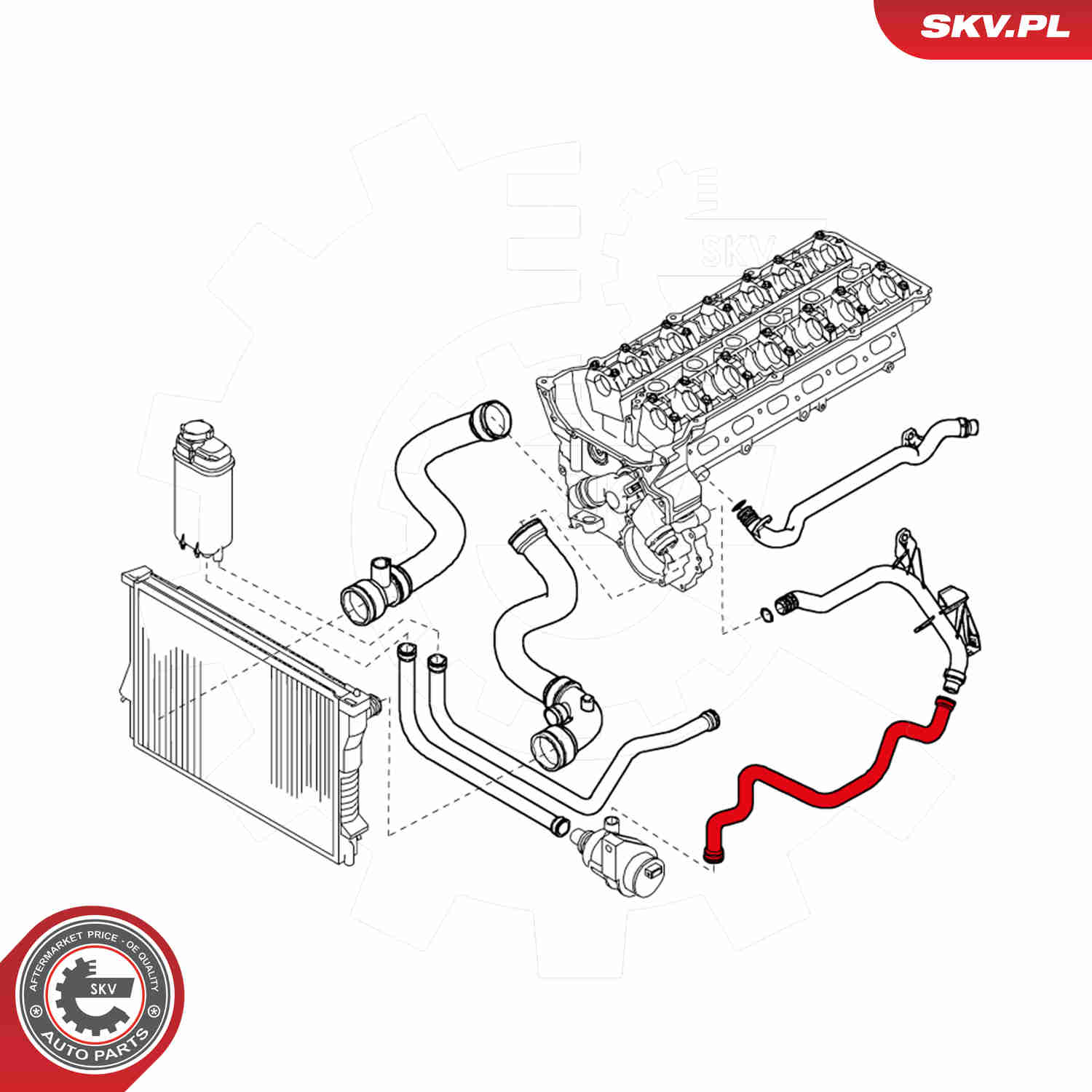 Ilustracja 24SKV398 ESEN SKV przewód elastyczny chłodnicy