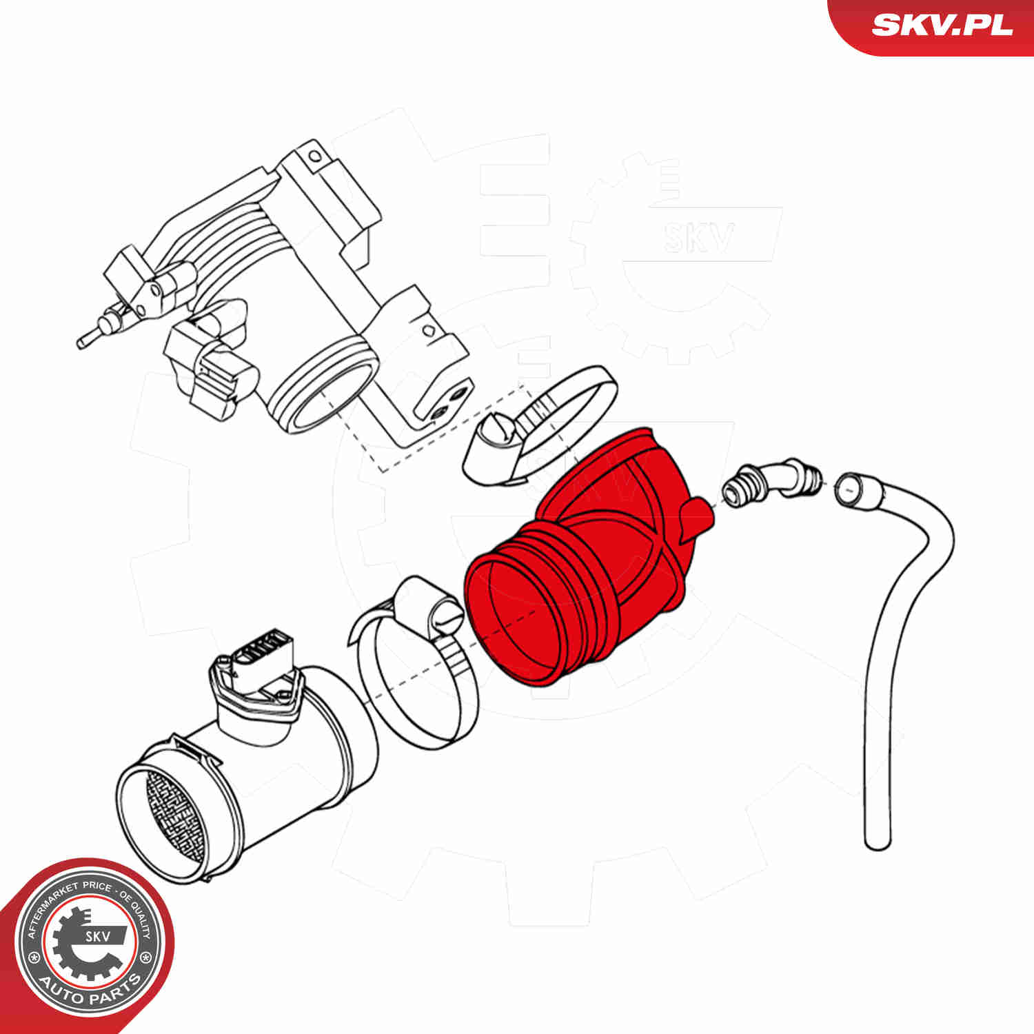 Ilustracja 24SKV472 ESEN SKV przewód ssący, filtr powietrza