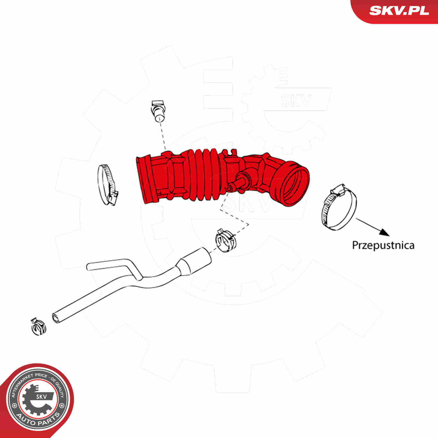 Ilustracja 24SKV421 ESEN SKV przewód ssący, filtr powietrza