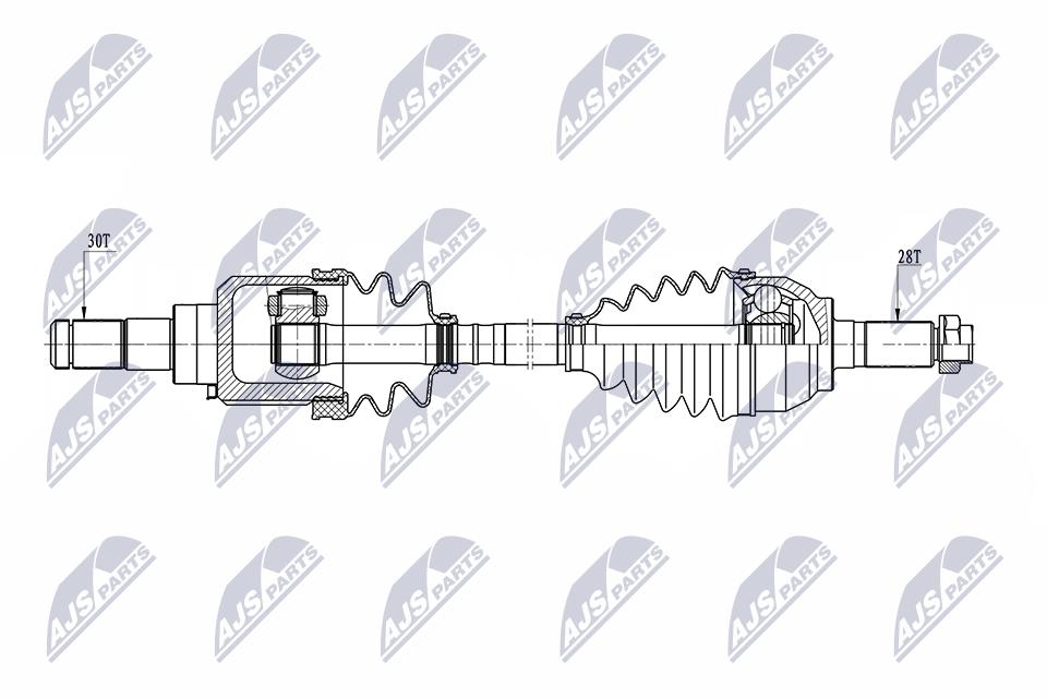 Ilustracja NPW-MZ-135 NTY półoś napędowa