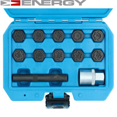 Ilustracja NE00713 ENERGY zestaw narzędzi do wypinania, zabezpieczenia śrub kół