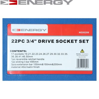 Ilustracja NE00299 ENERGY zestaw kluczy nasadowych